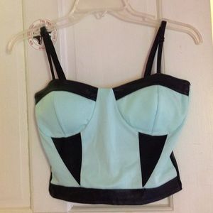 Sexy mint green crop top