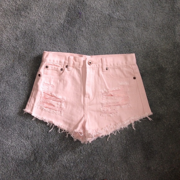 Light pink high waisted shorts