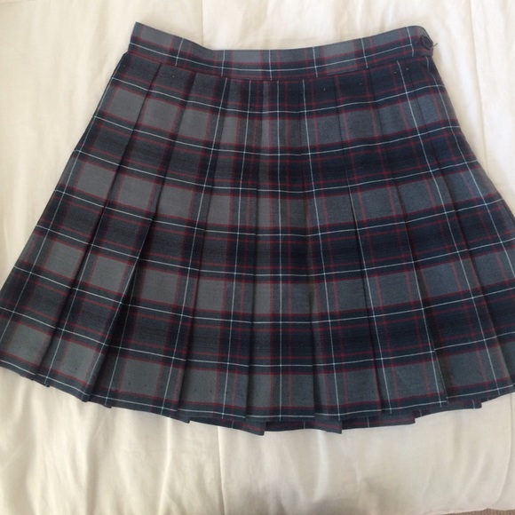 Navy Plaid American Apparel Tennis Skirt