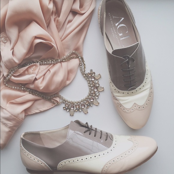 AGL trio leather oxfords