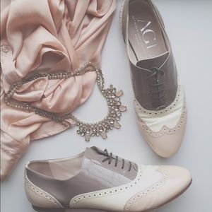 AGL trio leather oxfords