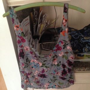 flower pattern crop top / tank top