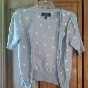 American Eagle Knit Polka Dot Cardigan