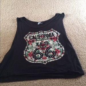 California printed tank top