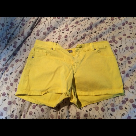 Yellow High Waisted Shorts