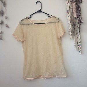 American Apparel Lace Tee