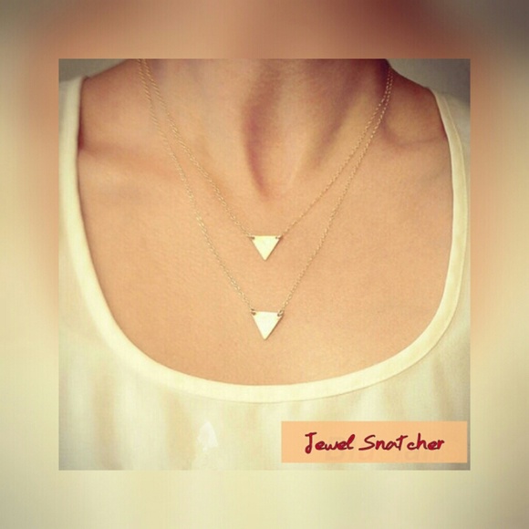 Cute Double Triangle Necklace