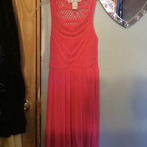 Pink knitted top dress!