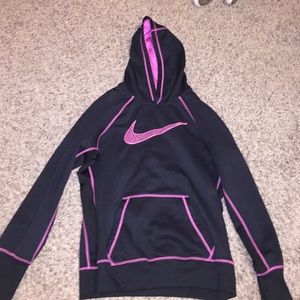 Black and pink nike hoodie