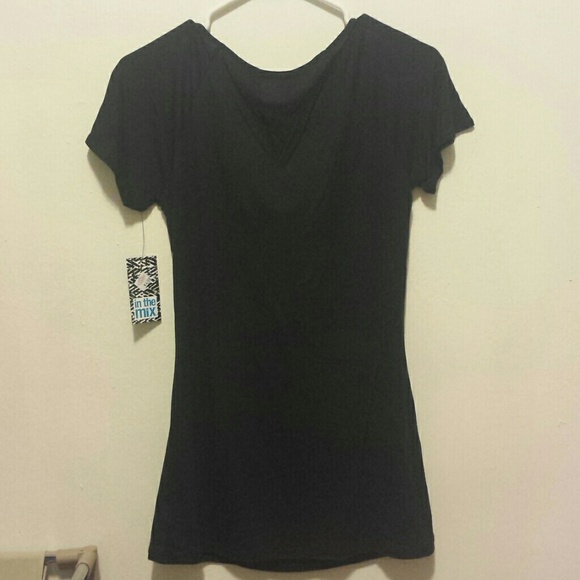 Draped black shirt NWT - Picture 3 of 3
