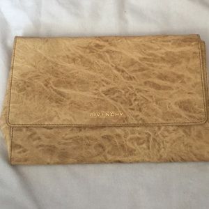 GIVENCHY washed leather evening clutch