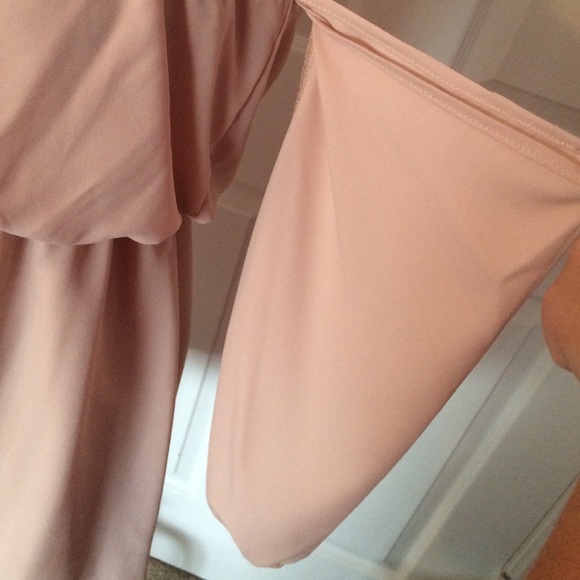 Light Pink Off The Shoulder Dress - Picture 3 of 3