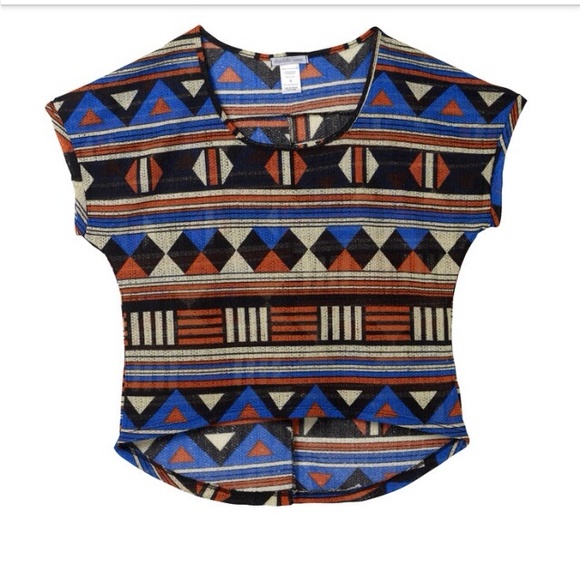 Charlotte Russe Tops - Charolette Russe - Geo Tribal Hi-Low Top