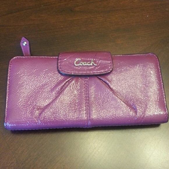 Coach Clutches & Wallets - Authentic purple coach envelope wallet