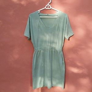 jcrew sage green jersey dress