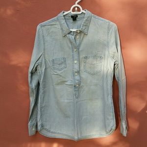 jcrew chambray tunic shirt
