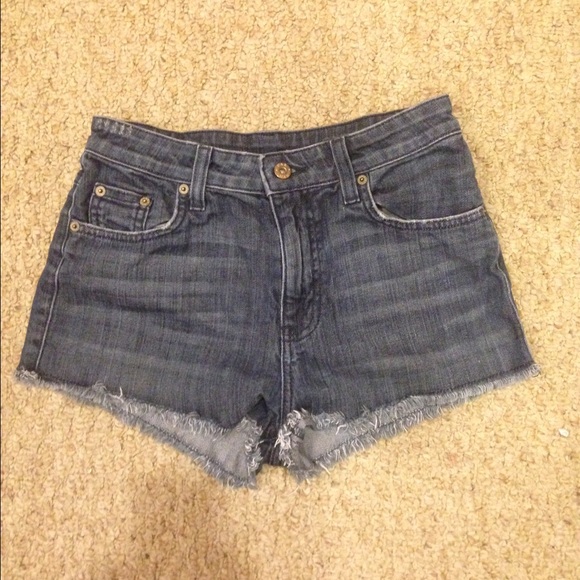 Denim high waisted shorts