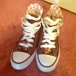 High tops with love tattoo design