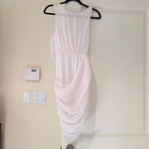 Alice and Olivia White draper dress