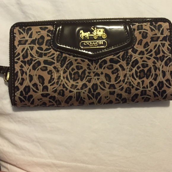 Coach zip around wallet