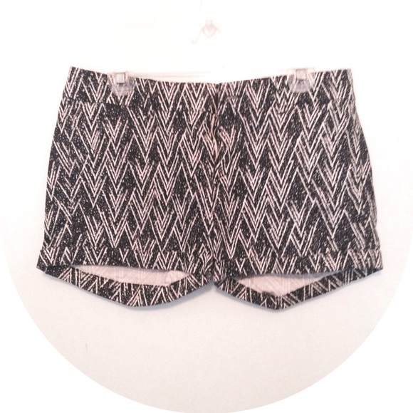 Black and White Midi Shorts