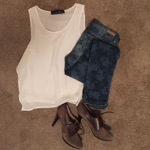 None west suede and leather booties