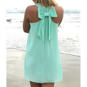 Mint green dress