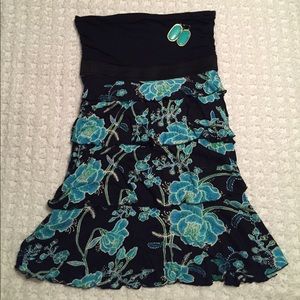 Strapless navy Express dress EUC