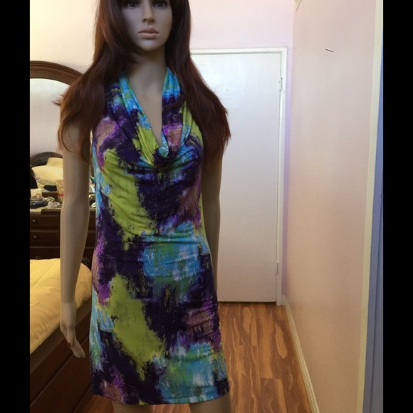 Cowl neck dress
