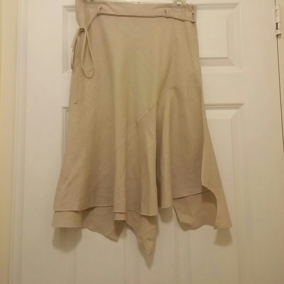 Linen asymmetrical skirt