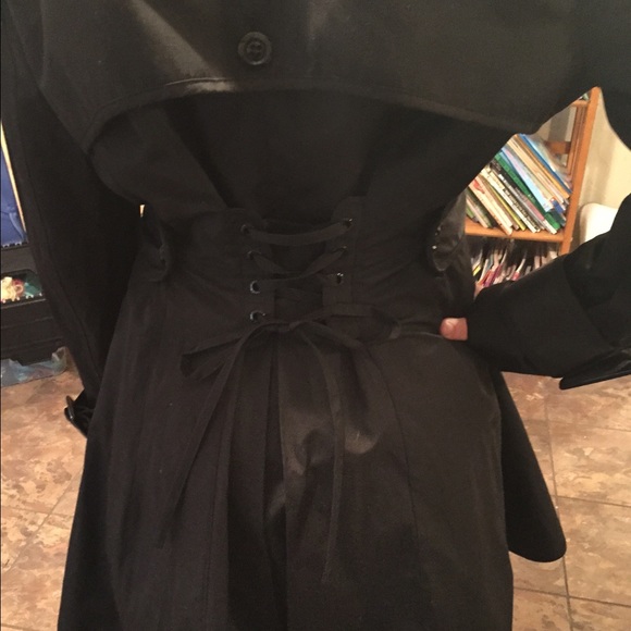 Betsey Johnson corseted trench coat jacket