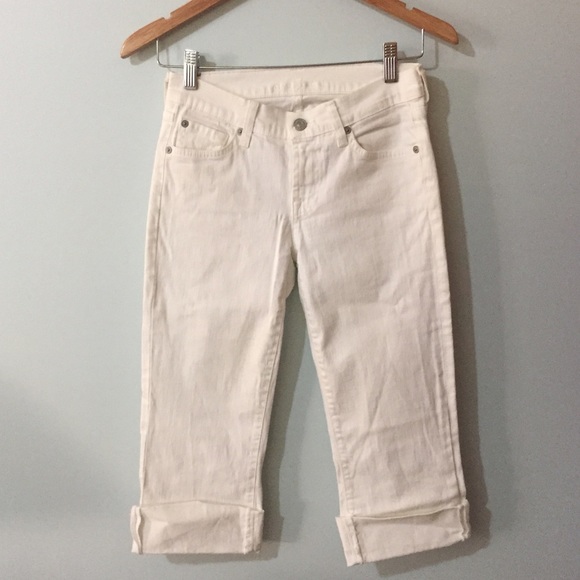 White Jean Capris