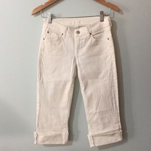 White Jean Capris