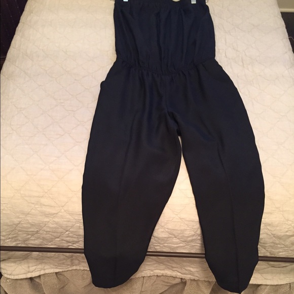 Express black cropped jumpsuit