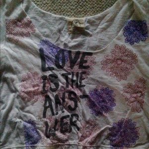 Love is the answer crop top!