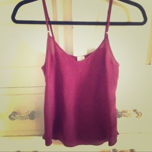 Aritzia 100% silk maroon top!