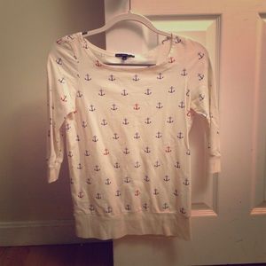 Extra small anchor three-quarter length shirt