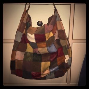 Lucky brand patchwork tote