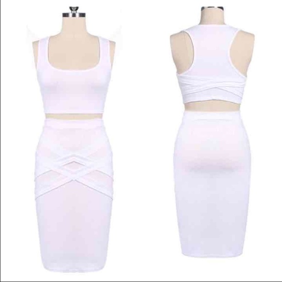 🖤Sexy two piece midi skirt and crop top - Picture 3 of 4