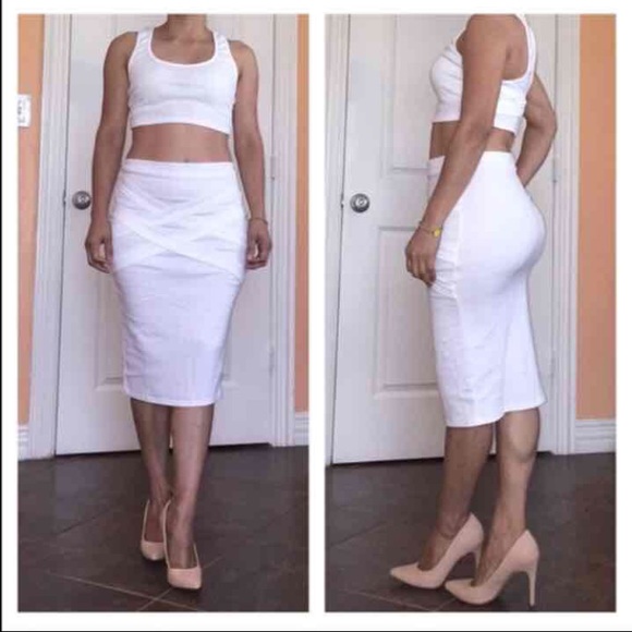 🖤Sexy two piece midi skirt and crop top - Picture 2 of 4