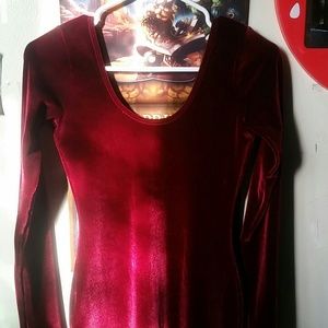 Backless mini dress velvet
