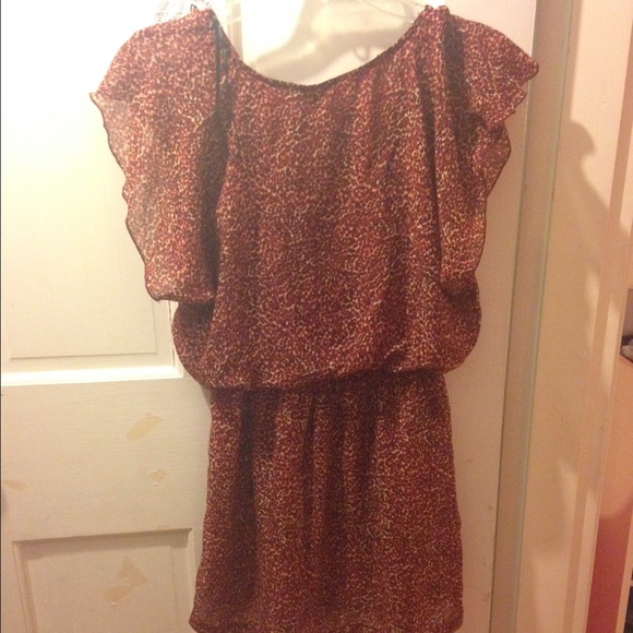 Burnt orange flowy dress