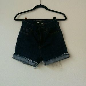 High waisted jeans shorts