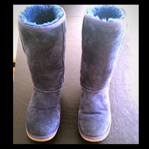 Navy Blue Tall Height Uggs - Picture 1 of 4