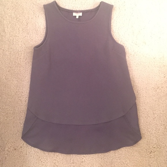 Deletta Purple Grey Hi Low hem Bouse