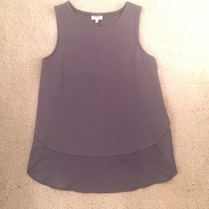 Deletta Purple Grey Hi Low hem Bouse