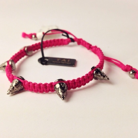 NWT Tai CZ Woven Stud Bracelet in Fuschia - Picture 4 of 4