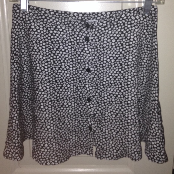 H&M Floral Button Up Skirt