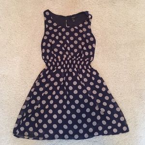 polka dot chiffon dress
