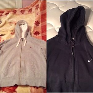 This is a men's Nike hoodie and polo hoodie BUNDLE